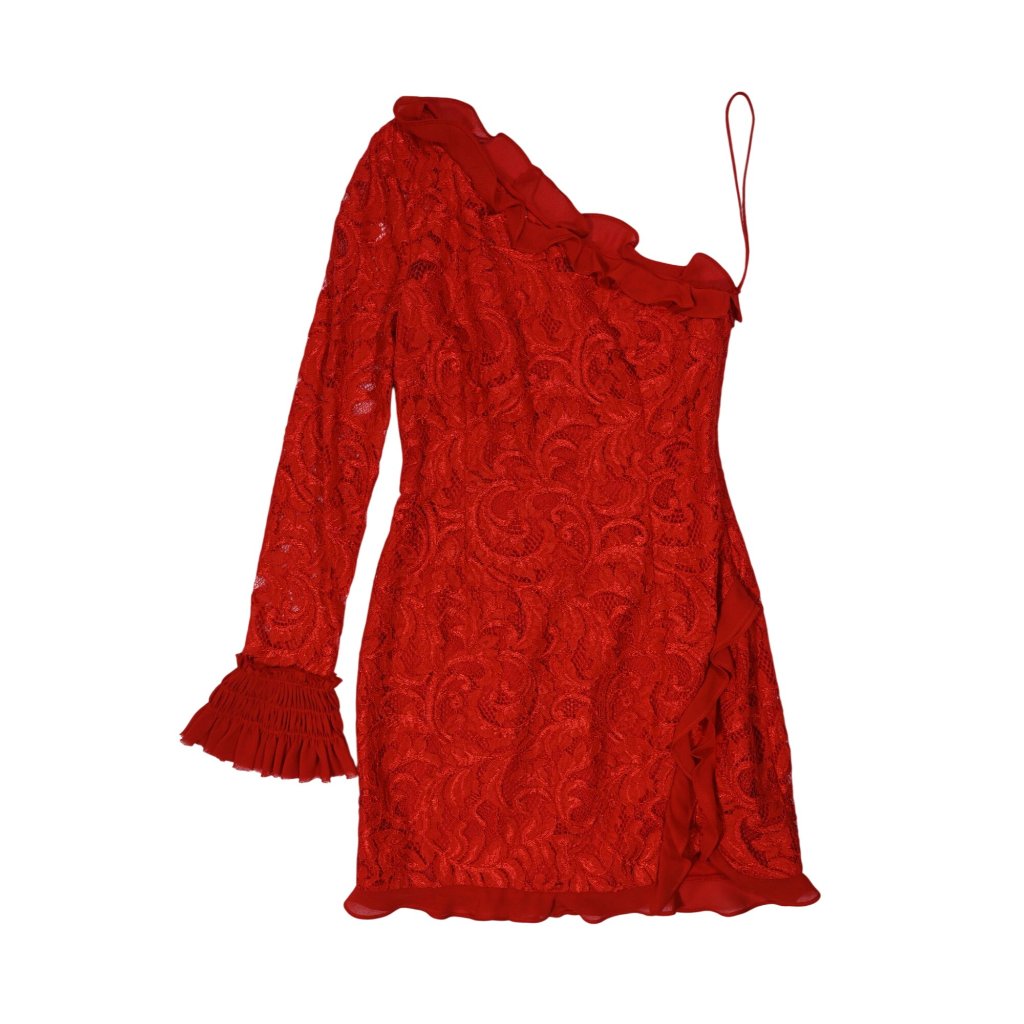 Alexis Tansy Dress In Red Lace